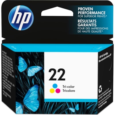 HP 22 Original Ink Cartridge - Single Pack - Inkjet - Standard Yield - 165 Pages - Color - 1 Each FOR DESKJET 3940 165 PAGE YIELD