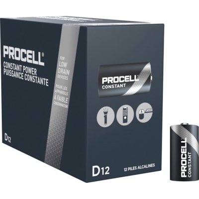 Procell by Duracell Alkaline D Batteries - For Multipurpose - D - 14000 mAh - 1.5 V DC - 12 / Box 12/BX 