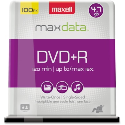 Maxell 16x DVD+R Media - 120mm B SPDL 