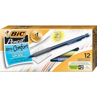 BIC Matic Grip Mechanical Pencils - 0.7 mm (0.03") Lead - Refillable - Assorted Barrel - 1 Dozen MECHANICAL PCL W/COLOURED GRIP 