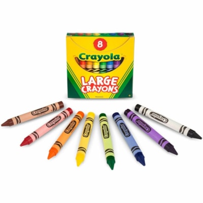 Crayola Large Crayons - Assorted - 8 Box NON-TOXIC 