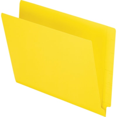 Pendaflex Letter Recycled End Tab File Folder - 8 1/2" (215.90 mm) x 11" (279.40 mm) - 3/4" (19.05 mm) Expansion - 11 pt. (3.87 mm) - 2 Plys - Yellow - Heavyweight Cover, Reinforced Tab - 10% Recycled - 100 / Box PENDAFLEX 10% PCW LETTER SIZE STRAIGHT TAB