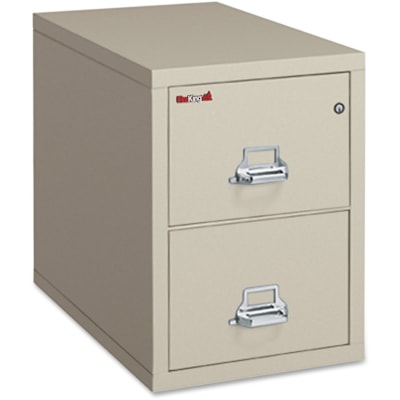 FireKing - Classeur isolé - 2 tiroirs - largeur de 20,8 po (527,05 mm) x profondeur de 31,5 po (800,10 mm) x hauteur de 27,8 po (704,85 mm) - 2 x Tiroir(s) pour Dossier - format légal - Vertical - Ignifugé - Parchemin - Thermolaqué - Acier UL 1HR CLASS 350 FIRE&IMPACT 