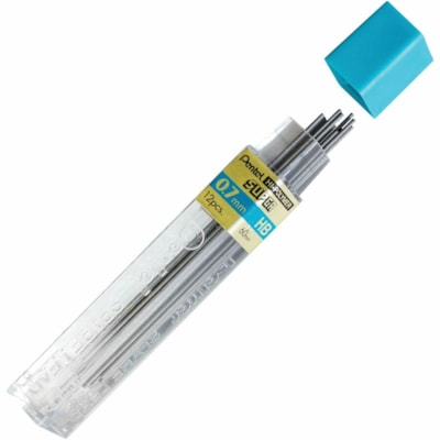 Super Hi-Polymer Lead Refill (0.7mm), HB, 12 Leads per Tube - Pentel Super Hi-Polymer Lead Refills for Mechanical Pencils, 12 Leads Per Tube, HB Grade, Standard Lead for Everyday Use, 0.7mm Medium Point, 50-HB LEADS SUPER HI-POLYMER PENTEL 12/PK