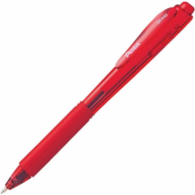 Wow! Retractable Ballpoint Pen, (1.0mm) Medium Tip, Red Ink - Pentel Wow! Retractable Ballpoint Pen, Everyday Writing, Office Supplies, School Supplies, Office Supplies, 1.0mm Bold Point, Red Ink MEDIUM 