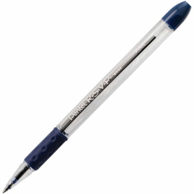 R.S.V.P. Ballpoint Pen, (0.7mm), Blue Ink - Pentel R.S.V.P. Ballpoint Pen, Everyday Writing, Office Supplies, School Supplies, Long Lasting 1,400m Writing Distance, 0.7mm Medium Point, Blue Ink USES BKL7-C REFILL  R.S.V.P. W/COMFORT GRIP REPLC BPSGPF-BE