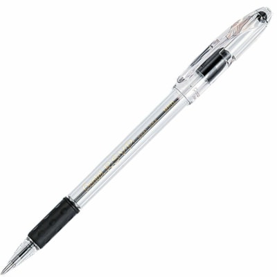 R.S.V.P. Ballpoint Pen, (1.0mm), Black Ink - Pentel R.S.V.P. Ballpoint Pen, Everyday Writing, Office Supplies, School Supplies, Long Lasting 1,400m Writing Distance, 1.0mm Bold Point, Black Ink RUBBER GRIP REFILLABLE STAINLESS STEEL TIP