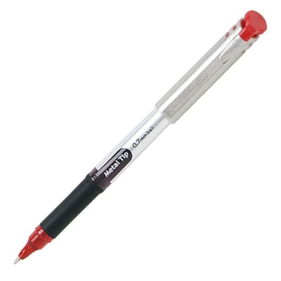 Pentel Energel Metal Tip Ink Pen - 0.7 mm (0.03") Pen Point - Red Ink - Gel-based - 1 Each 0.7MM STICK PEN 