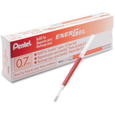 Refill Ink - For EnerGel Gel Pen, (0.7mm) Medium Point, Red Ink - Gel Ink Refills for Pentel EnerGel Gel Roller Pens (BL57, BL77, BL407, BL107, BL117, BL2007, K600, K611, BL437), 0.7mm, Red Ink  