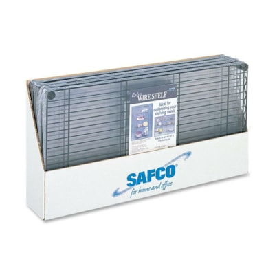 Safco Commercial Wire Shelves - 48" (1219.20 mm) Width x 18" (457.20 mm) Depth x 1" (25.40 mm) Height - 4 x Shelf(ves) - 500 lb (226796.19 g) Load Capacity - Leveling Glide - Black - Powder Coated - Steel - Assembly Required SHELF PACK 48" X 18" BLACK  RTA