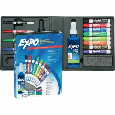 Expo Low-Odor Dry-erase Marker Kit - Fine Chisel Marker Point - Assorted Ink - 1 Set  