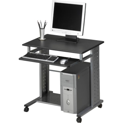Mayline - Poste d'ordinateur mobile Eastwinds Empire Mayline - Top Rectangulaire - hauteur de 29,8 po (755,65 mm) x largeur de 29,8 po (755,65 mm) x profondeur de 23,5 po (596,90 mm) - Assemblage requis - Noir charbon - Acier - 1 chaque EASTWINDS EMPIRE DE MAYLINE ANTHRACITE & CADRE GRIS MÉTAL.