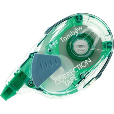 Tombow Mono Correction Tape Refillable Dispenser - 0.16" (4.06 mm) Tape Width x 39.3 ft (11.99 m) Tape Length - 1 Line(s) - White Tape - Ergonomic Dispenser - Acid-free, Refillable - White - 1 Each REFILLABLE  80%PCW 