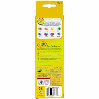 Crayola Presharpened Colored Pencils - 3.3 mm (0.13") Assorted Lead - Wood Barrel - 8 / Set  