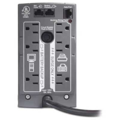 APC Back-UPS CS 500VA Tower UPS - 500VA/300W - 3 Minute Full Load - 3 x NEMA 5-15R - Battery Backup System, 3 x NEMA 5-15R - Surge-protected  