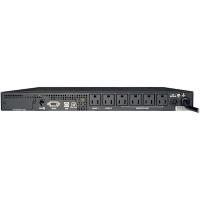 Tripp Lite series SmartPro SMART1000RM1U 1000VA Rack-mountable UPS - 1U Rack-mountable - 4.50 Hour Recharge - 4 Minute Stand-by - 120 V AC Input - 110 V AC, 115 V AC, 120 V AC Output - 6 x NEMA 5-15R Receptacle(s)  
