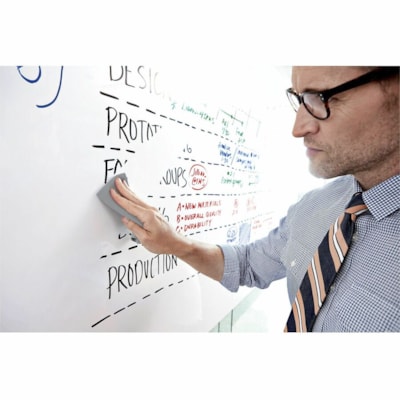 Post-it® - Rouleau effaçable à sec DEF3X2 - Surface Blanc - largeur de 24 po (609,60 mm) x longueur de 36 po (914,40 mm) - Film Blanc - Rectangle - Souple, Ant-tache, Autocollant - 1 / emballage DEF3X2-C  .609 M X .914 M 