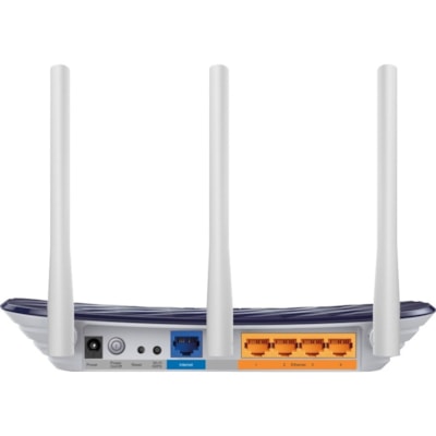 TP-Link Archer C20 Wi-Fi 5 IEEE 802.11ac Ethernet Wireless Router - Dual Band - 2.40 GHz ISM Band - 5 GHz UNII Band - 3 x Antenna(3 x External) - 93.75 MB/s Wireless Speed - 4 x Network Port - 1 x Broadband Port - Fast Ethernet - Desktop  