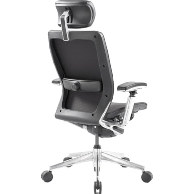 Nightingale - Fauteuil fonctionnel de direction à dossier mi-haut IC2 - Seat Color Noir - Back Color Noir - Dossier mi-dos - 5 branches Base - Accoudoir - 1 chaque MID BACK EXECUTIVE CHAIR ALL MESH
