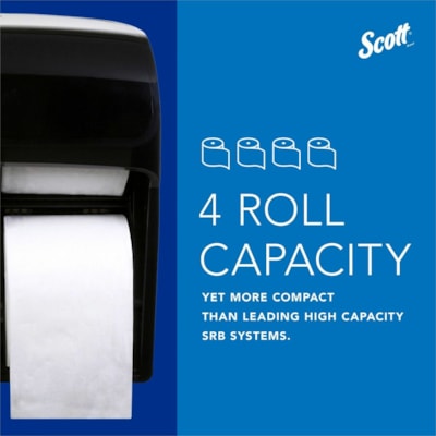 Scott - Distributeur de mouchoirs Pro - Dispenser Noir Rouleau - hauteur de 12,75 po (323,85 mm) x largeur de 11,25 po (285,75 mm) x profondeur de 6,19 po (157,23 mm) - Plastique - Compacte, Résistants - 1 chaque  
