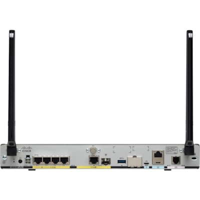 Cisco C1111-4PLTEEA Cellular Wireless Integrated Services Router - 4G - LTE 700, LTE 850, LTE 900, LTE 1500, LTE 1800, LTE 2100, LTE 2600, LTE 1900, LTE 2500, LTE 2300 - UMTS, HSPA+, LTE, DC-HSPA+ - 2 x Antenna(2 x External) - 108.34 MB/s Wireless Speed - 6 x Network Port - USB - PoE Ports - Gigabit /PERP 