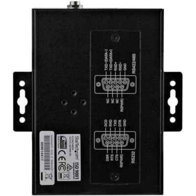 StarTech.com USB to RS232/RS485/RS422 4 Port Serial Hub Adapter - Industrial Metal USB 2.0 to DB9 Serial Converter - Din Rail Mountable - Industrial 4 port serial hub 15kV Level 4 ESD - IP30 rating metal USB to serial adapter converter w/ each DB9 port set to RS232/RS422/RS485(2wire/4wire) baud rate 5kV Level 4 ESD - IP30 rating metal USB to serial