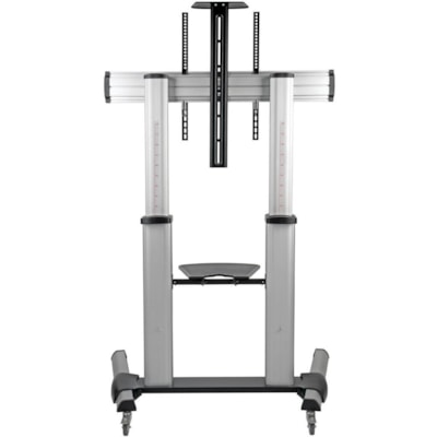 Tripp Lite series Mobile Flat-Panel Floor Stand - 60" - 100" TVs and Monitors, Heavy-Duty - Up to 100" Screen Support - 220 lb (99790.32 g) Load Capacity - 46.02" (1168.91 mm) Height x 44" (1117.60 mm) Width x 27.60" (701.04 mm) Depth - Floor Stand - Aluminum, Steel - Black, Silver - Heavy Duty  2PST 