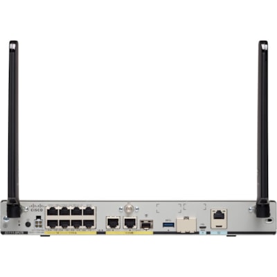 Cisco C1111-8PLTEEA 2 SIM Ethernet, Cellular Modem/Wireless Router - 4G - LTE 700, LTE 800, LTE 850, LTE 900, LTE 1700, LTE 1800, LTE 1900, LTE 2100, LTE 2300, LTE 2500, LTE 2600 - LTE Advanced, UMTS, HSPA+, DC-HSPA+ - 2 x Antenna(2 x External) - 8 x Network Port - 2 x Broadband Port - USB - PoE Por  WITH DNA 