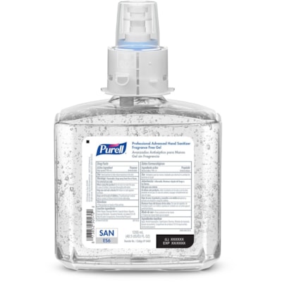 PURELL® Hand Sanitizer Gel Refill - 1.20 L - Touchless Dispenser - Kill Germs - Hand - Clear - Dye-free, Fragrance-free - 2 / Case PURELL  USE W/ES6 DISPENSERS 