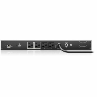 APC by Schneider Electric Smart-UPS 500VA Rack-mountable UPS - 1U Rack-mountable - AVR - 3 Hour Recharge - 2.70 Minute Stand-by - 120 V Input - 120 V AC Output - Sine Wave - Serial Port - 4 x NEMA 5-15R Receptacle(s) - 4 x Battery/Surge Outlet  