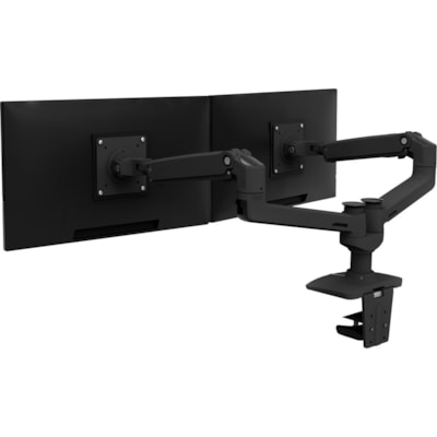 Ergotron Mounting Arm for Monitor - Matte Black - 2 Display(s) Supported - 27" Screen Support - 39.90 lb (18100 g) Load Capacity - 75 x 75, 100 x 100 ARM  MATTE BLACK 
