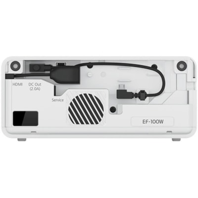 Epson EF-100 LCD Projector - 16:10 - White, Silver - 1280 x 800 - Front, Rear - 12000 Hour Normal Mode - 20000 Hour Economy Mode - HD - 2000 lm - HDMI - USB  PROJ 