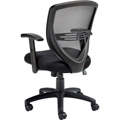 Offices to Go® Petra Tilter Chair - Black Fabric Seat - Black Mesh Fabric Back - Medium Back - 5-star Base - Black - 1 Each MESH BACK TILTER BLACK FABRIC