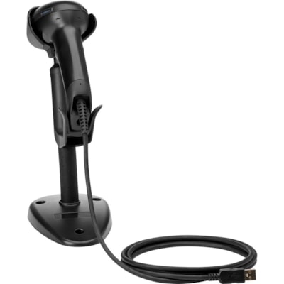 HP Engage Imaging Barcode Scanner II - Cable Connectivity - 1D, 2D - Imager - Omni-directional - USB - Black - Stand Included - IP52 - USB ner II - Omnidirectional Image r; Source: 1 Megapix