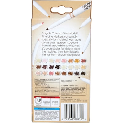 Crayola Ultra-Clean Art Marker - Wide, Fine Marker Point - Assorted Ink - Assorted Barrel - 24 / Pack BROAD LINE MARKER 