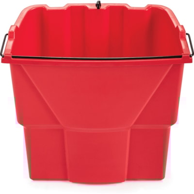 Rubbermaid Commercial WaveBrake 18 QT Dirty Water Bucket - 17.03 L - 14" (355.60 mm) x 9.75" (247.65 mm) - Plastic - Red - 1 Each RED  18QT 