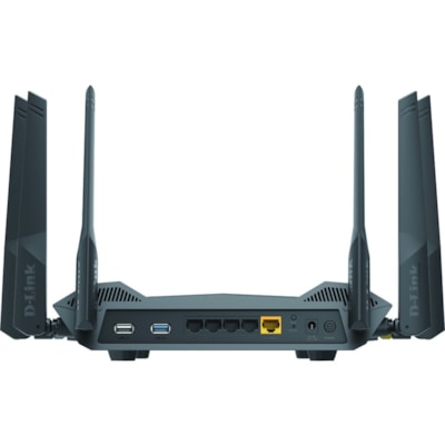 D-Link EXO AX DIR-X5460 Wi-Fi 6 IEEE 802.11ax Ethernet Wireless Router - 2.40 GHz ISM Band - 5 GHz UNII Band - 675 MB/s Wireless Speed - 4 x Network Port - 1 x Broadband Port - USB - Gigabit Ethernet - VPN Supported - Desktop TER 