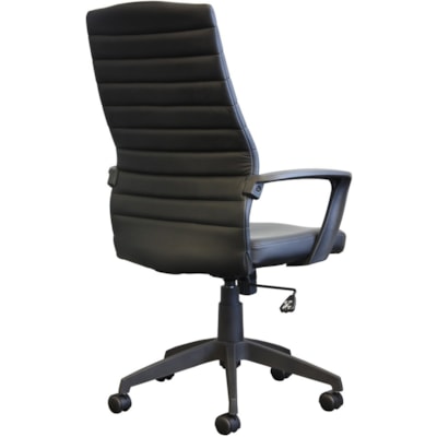 Horizon Activ A-128 Executive Chair - Black Seat Color - Fabric, High Density Foam (HDF) Seat Material - Black Back Color - Fabric Back Material - High Back - 5-star Base - Armrest - 1 Each LEATHER-LIKE FABRIC 