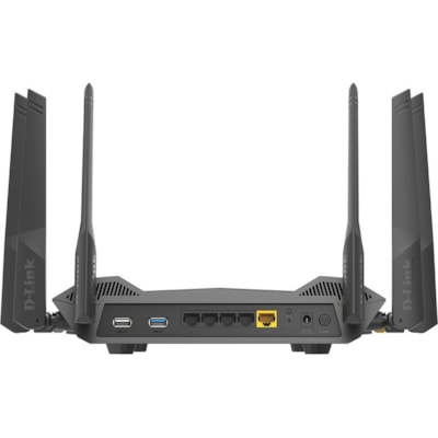D-Link Wi-Fi 6 IEEE 802.11ax Ethernet Wireless Router - Dual Band - 2.40 GHz ISM Band - 5 GHz UNII Band - 6 x Antenna(6 x External) - 600 MB/s Wireless Speed - 4 x Network Port - 1 x Broadband Port - USB - Gigabit Ethernet - Desktop TER 