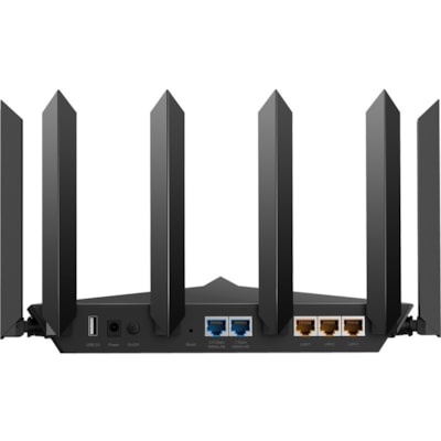 TP-Link Archer AX90 Wi-Fi 6 IEEE 802.11ax Ethernet Wireless Router - 2.40 GHz ISM Band - 5 GHz UNII Band - 8 x Antenna(8 x External) - 825 MB/s Wireless Speed - 3 x Network Port - 2 x Broadband Port - USB - 2.5 Gigabit Ethernet - VPN Supported - Desktop 6WRLS 
