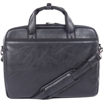 bugatti Valentino Carrying Case (Briefcase) for 15.6" (396.24 mm) - Black - Synthetic Leather Body - Handle, Shoulder Strap - 13.50" (342.90 mm) Height x 16.25" (412.75 mm) Width x 4" (101.60 mm) Depth 10" TABLET SECTION. BLACK HIDDEN TROLLEY PASS-THROUGH