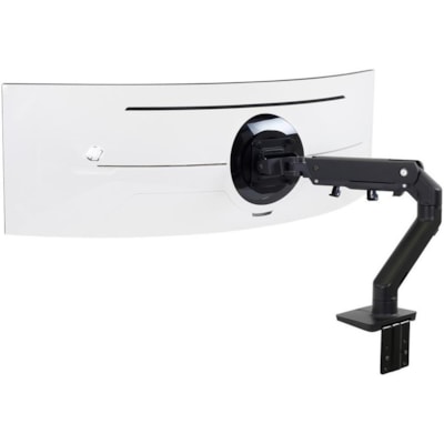 Ergotron Desk Mount for Monitor, Curved Screen Display - Matte Black - Height Adjustable - 49" Screen Support - 42 lb (19050.88 g) Load Capacity - 100 x 100, 75 x 75 ITH HD PIVOT  MATTE BLACK 
