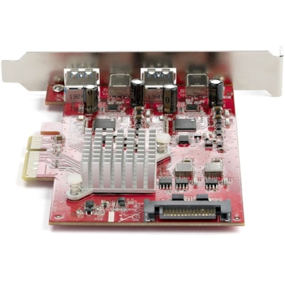 StarTech.com 4-Port USB PCIe Card, 10Gbps USB PCI Express Expansion Card with 2 Controllers, 2x USB-C & 2x USB-A ports (USB 3.2 Gen 2) - 4 Port USB PCIe Card (USB 3.1 Gen 2) - 2x ASM3142 controllers up to 20Gbps total - PCI Express expansion card; 10Gbps 2x USB-A/2x USB-C - Multiple INs - For USB/US Gen 2) - 2x ASM3142 controller s up to 20Gbps total