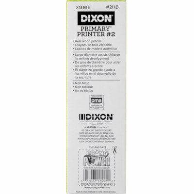 Dixon No. 2 Primary Printer Pencil - Multi Lead - #2 - Blue Barrel - 12 / Pack LEAD PENCILS 1 DOZ 