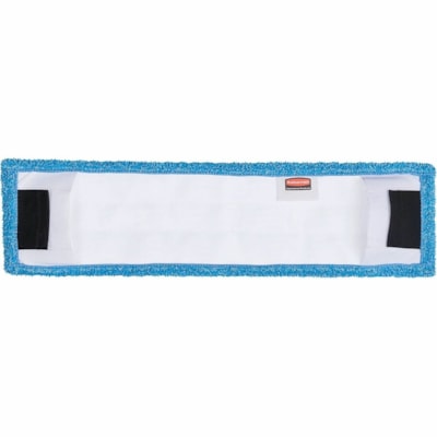 Rubbermaid Adaptable Flat Mop Microfiber Pad - 19.50" (495.30 mm) Length x 5.50" (139.70 mm) Depth - Bacteria Resistant - MicroFiber - Blue - 3.84 oz (108.86 g) - 12 / Box ADAPTABLE FLAT MOP 