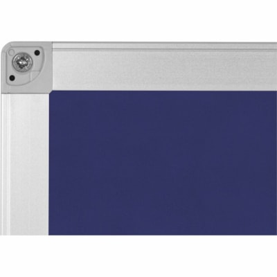 Merangue Ayda Fabric Bulletin Board - 18" x 24" - 18" (457.20 mm) Board Height x 24" (609.60 mm) Board Width - Blue Felt, Fabric Surface - Self-healing, Durable, Resilient - Aluminum Frame Each BOARD SIZE: 18" X 24" ALUMINUM FRAME