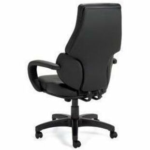 Global Kazan | High Back Tilter - Black Frame - High Back - 5-star Base - Black - Luxhide, Bonded Leather - Armrest - 1 HIGH BACK LUXHIDE BONDED LEATHER