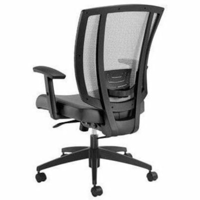 Offices To Go - Chaise Avro - Maille Back Material - 5 branches Base - Charbon, Natural - Luxhide, Cuir reconstitué OFFICES TO GO   AVRO FAUTEUIL A BASCULEMENT SYNCHRO