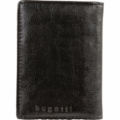 bugatti Carrying Case (Wallet) Business Card - Black - Leather Body - 4" (101.60 mm) Width - 1 SCREENED WINDOW 3 CHANNELS FOR CARDS 50 BUSINESS CARDS CAPACI