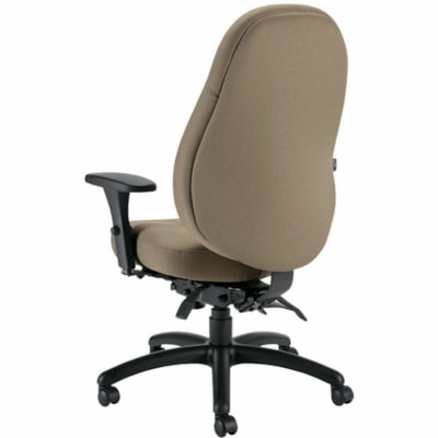 Global ObusForme Comfort Multi-Tilter Chairs - Fabric Seat Material - Fabric, Hardwood Back Material - Black Frame Color - Haze - Plastic, Wood, Fabric OBUSFORME MID-BACK TERRACE FABRIC  HAZE